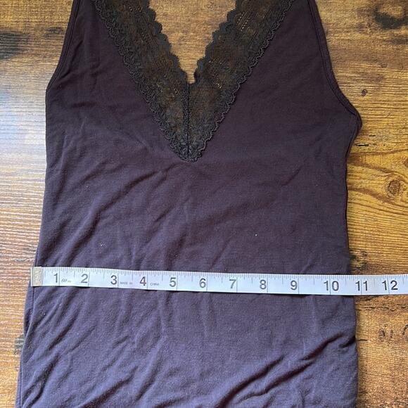 American Eagle Essential Black Lace Deep V-Neck Halter Bodysuit - Picture 6 of 12